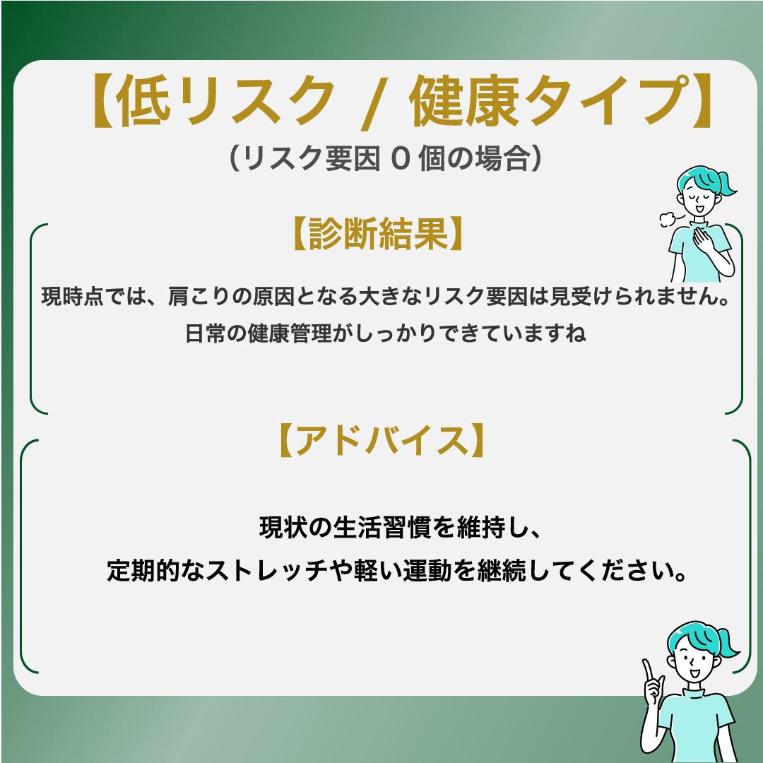 低リスク / 健康タイプ